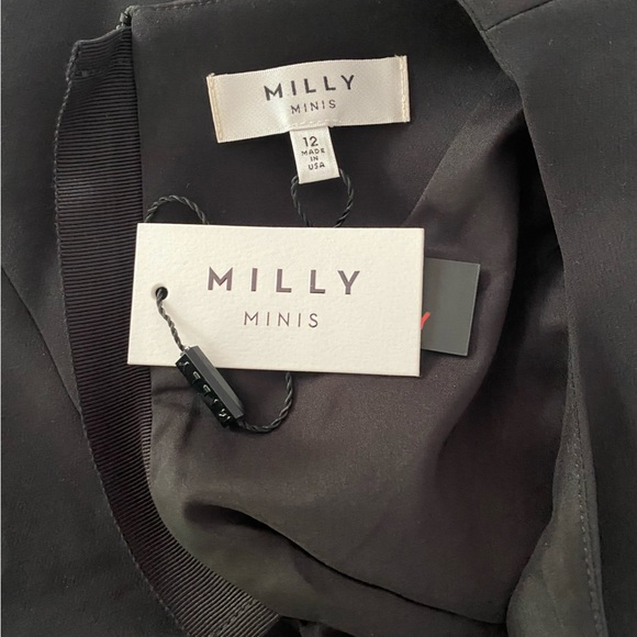 Milly Minis Girls Cady Seamed Sleeveless Top Black NWT - Picture 3 of 5